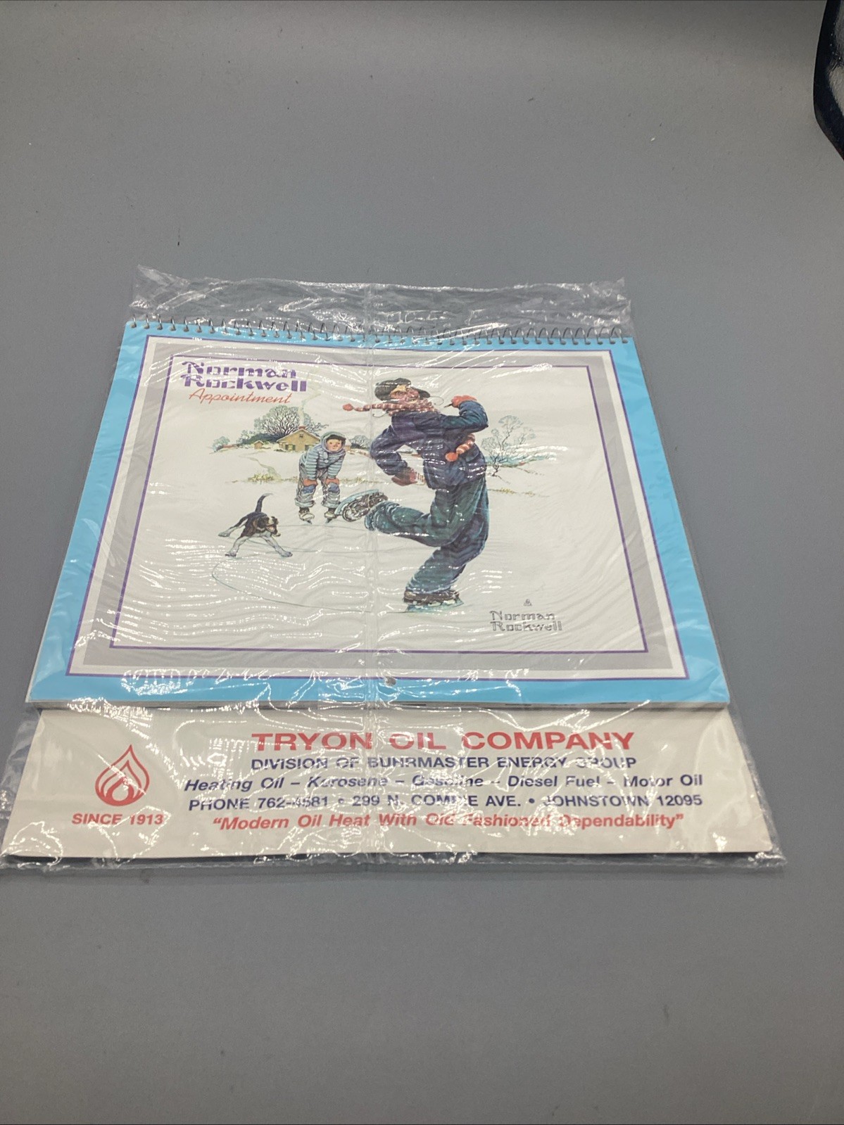 1992 NOS Norman Rockwell Appointment Calender - Tryon Oil Co.-Factory Sealed