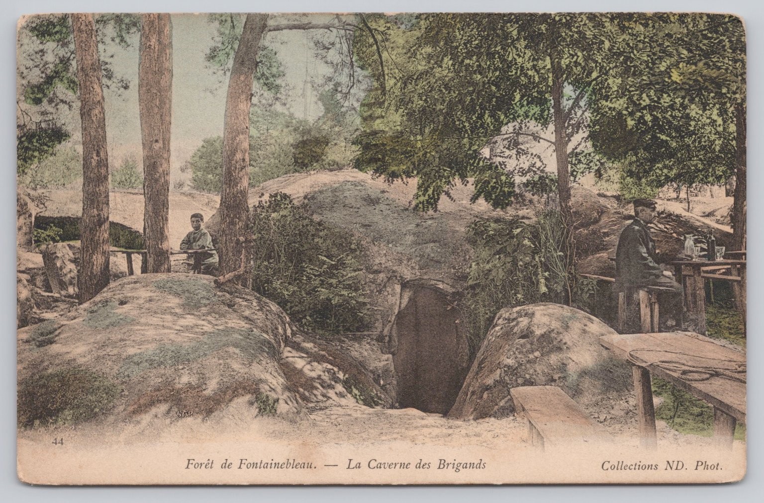 1910 Fontainebleau Forest Brigands Cave France Postcard