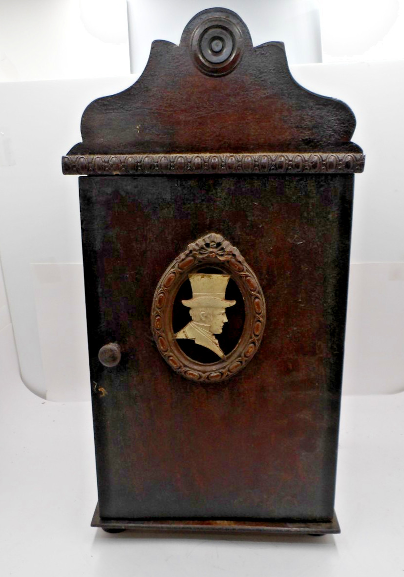 Antique? Dekalb Furniture Co Brooklyn NY Wood Phone Cabinet / Box 