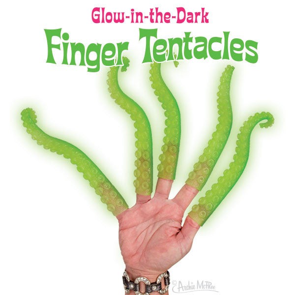 Glow-in-Dark Finger Tentacles (Set of 5) Octopus Hand Puppet Toy - Archie McPhee Glow-in-Dark Finger Tentacles (Set of 5) Octopus Hand Puppet Toy - Archie McPhee