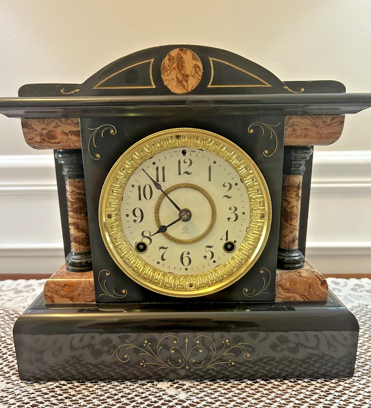Antique Seth Thomas Adamantine No. 102 Mantel Clock Antique Seth Thomas Adamantine No. 102 Mantel Clock