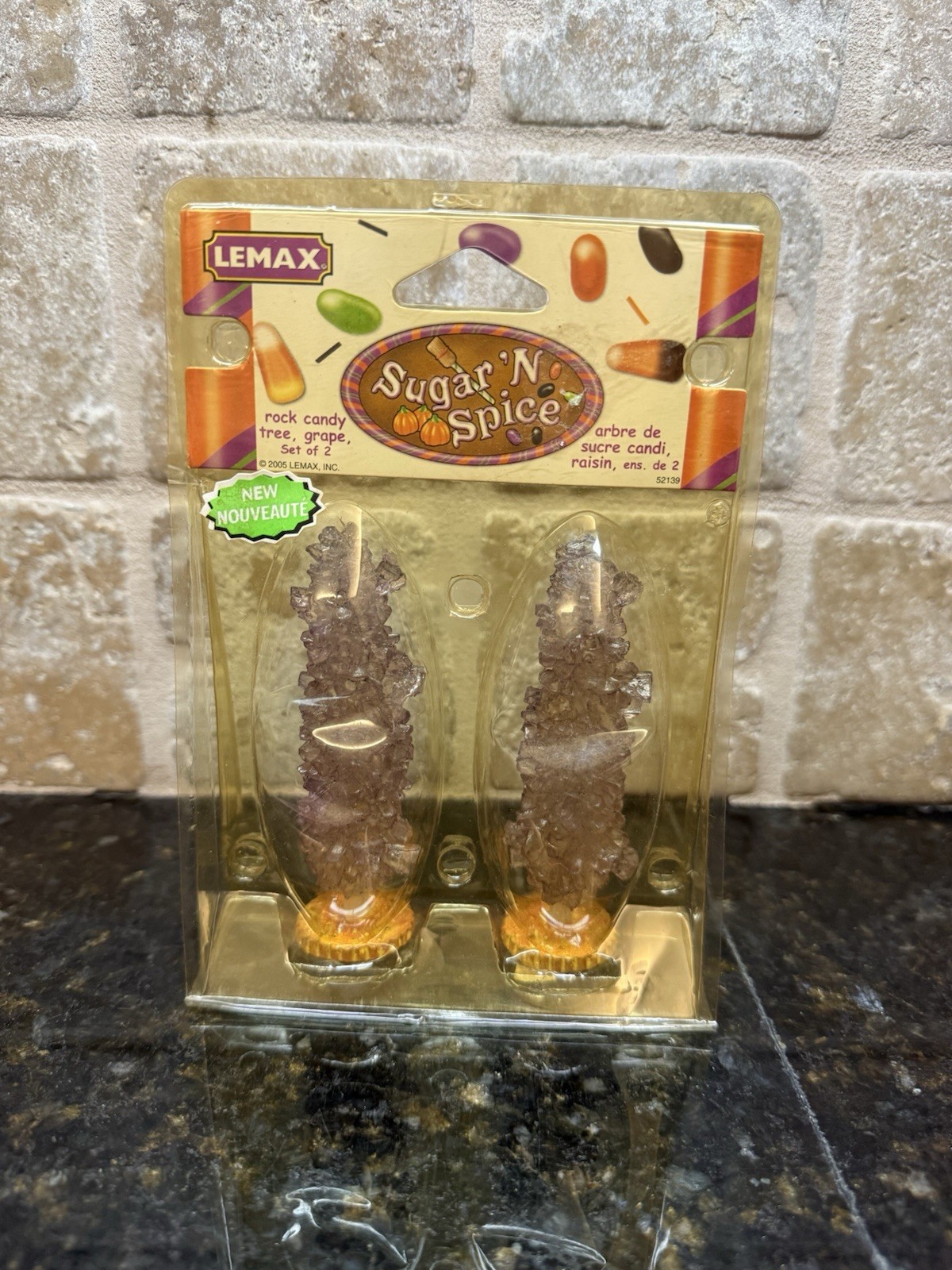 Lemax Sugar ‘N Spice Retired Rock Candy Tree Grape Rare Christmas Village Decor