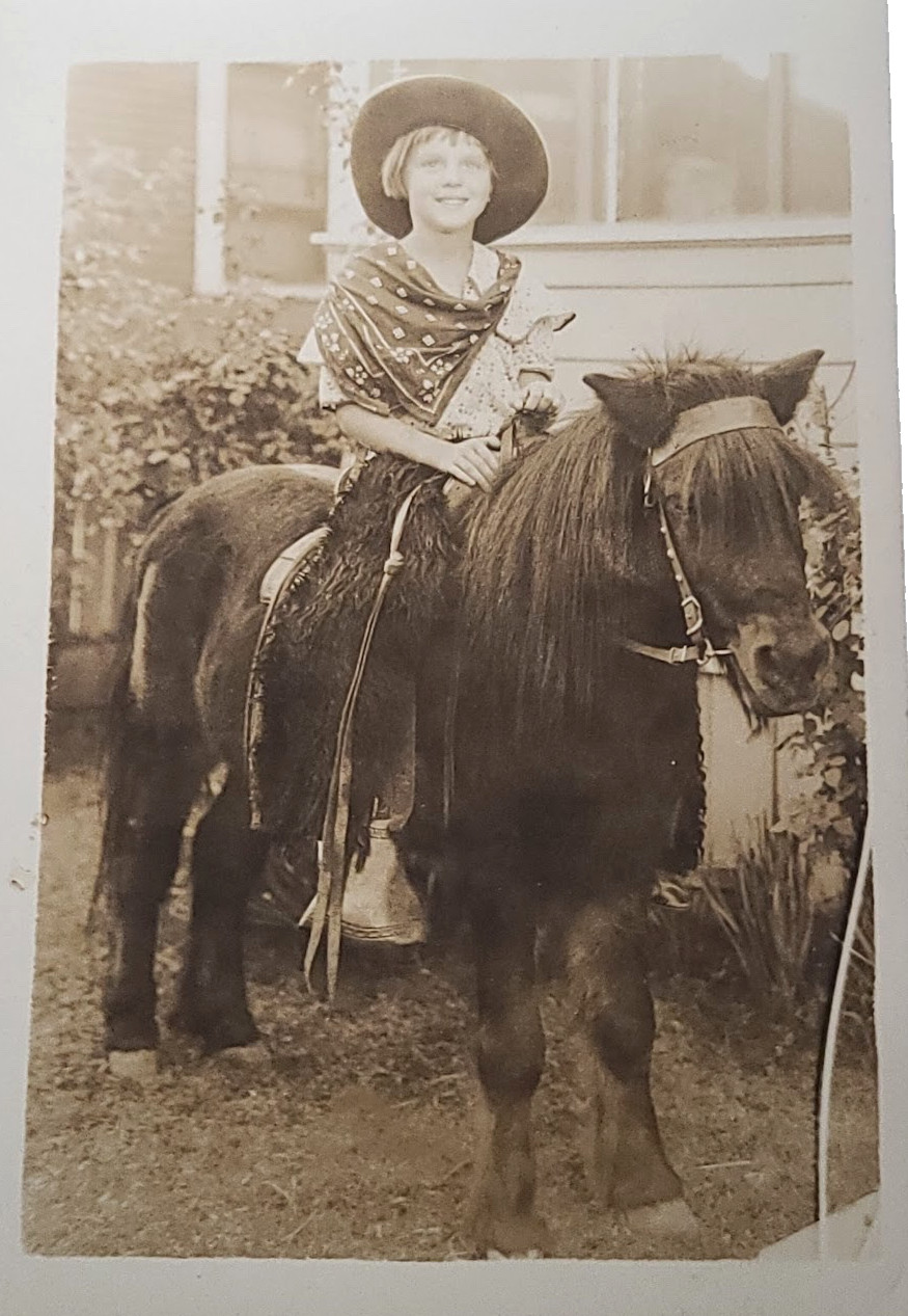 Cowgirl Cutie Pony Photograph Wearing Wooly Chaps Wild West RPPC Antique Cowgirl Cutie Pony Photograph Wearing Wooly Chaps Wild West RPPC Antique