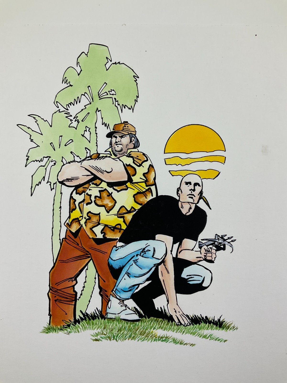 Archer & Armstrong Wizard Magazine 1994 Original Color Art Valiant Comics Promo