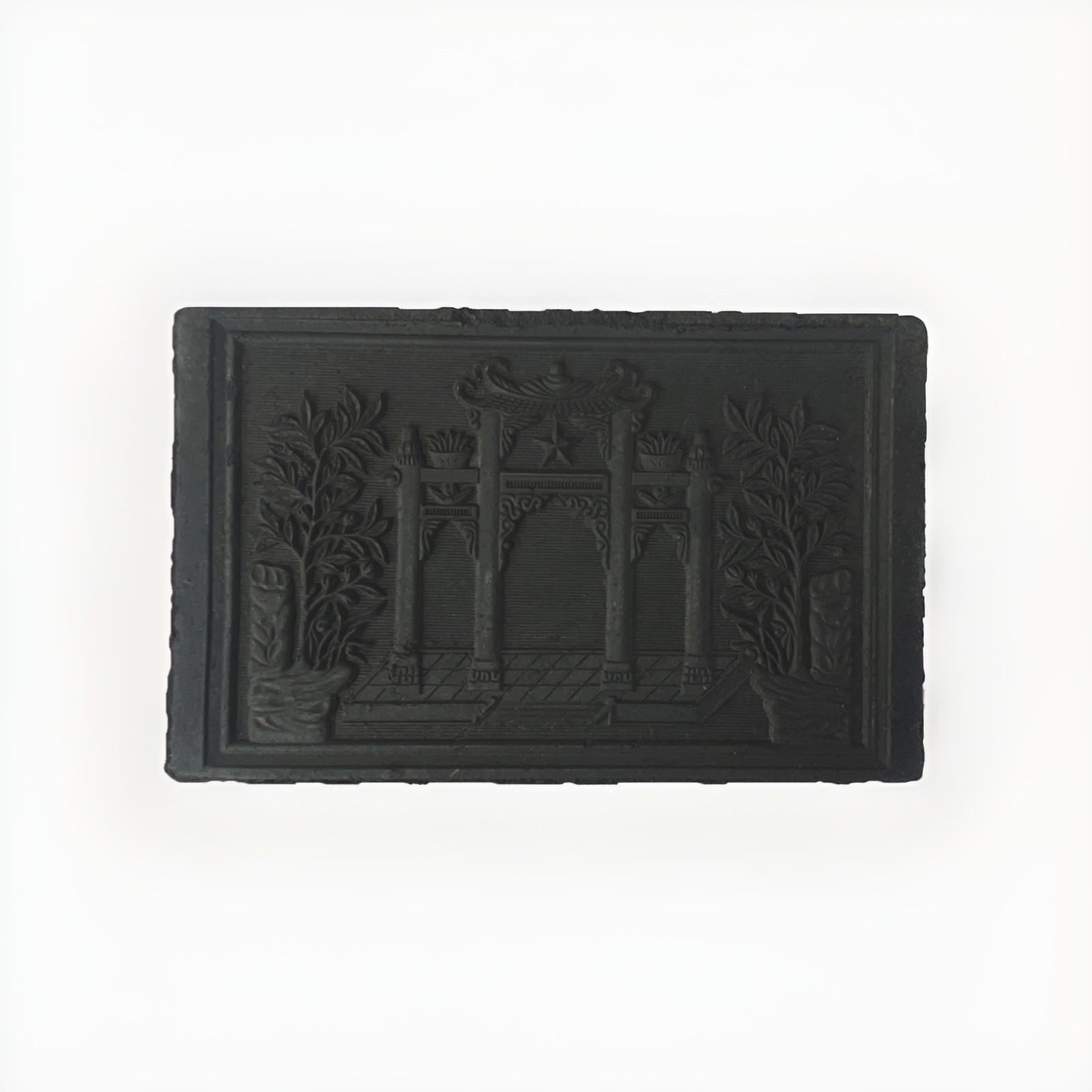 Vintage compressed black tea brick from Japan