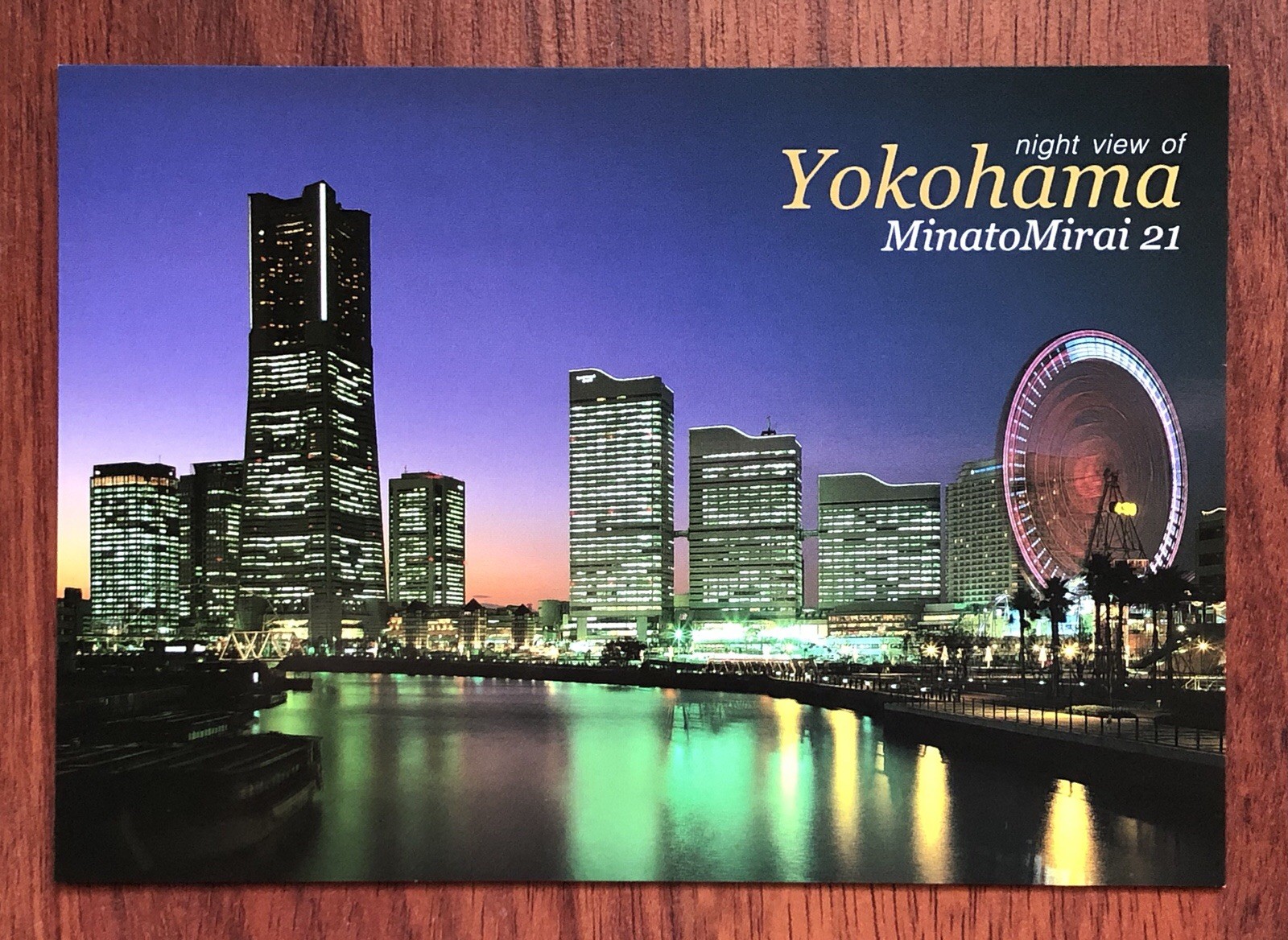 Unused Postcard - Night View of Yokohama - Minato Mirai 21 - Japan 