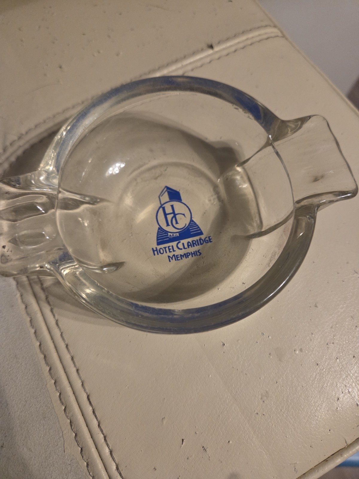 VINTAGE 1920s-60s HOTEL CLARIDGE MEMPHIS ASHTRAY RARE