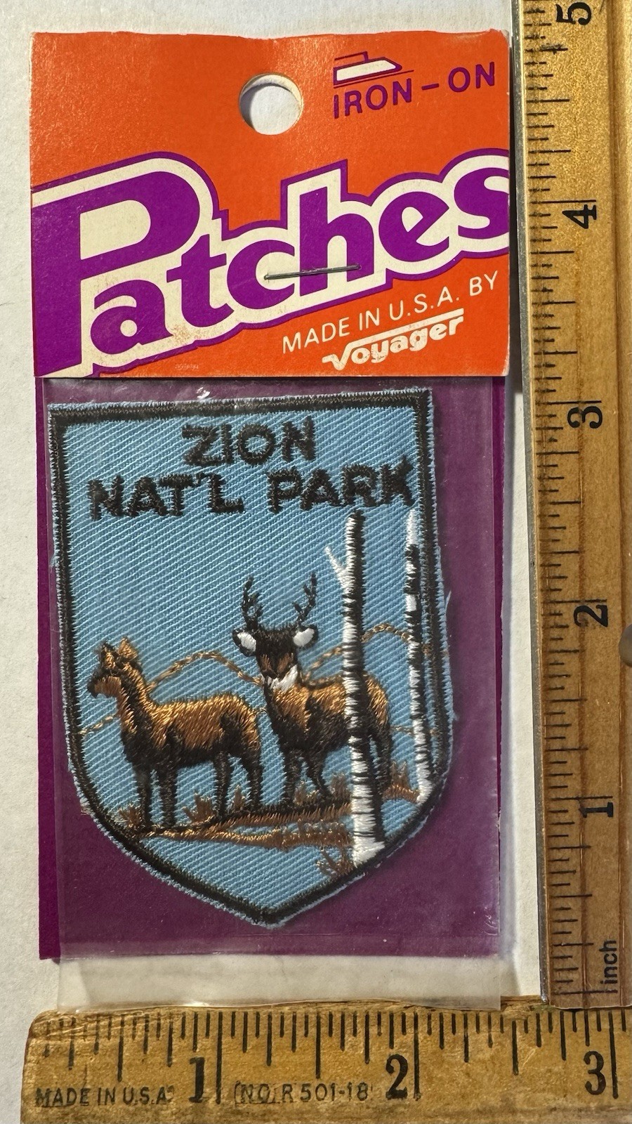 Vintage Zion National Park Utah Deer Patch Voyager Travel Souvenir NIP
