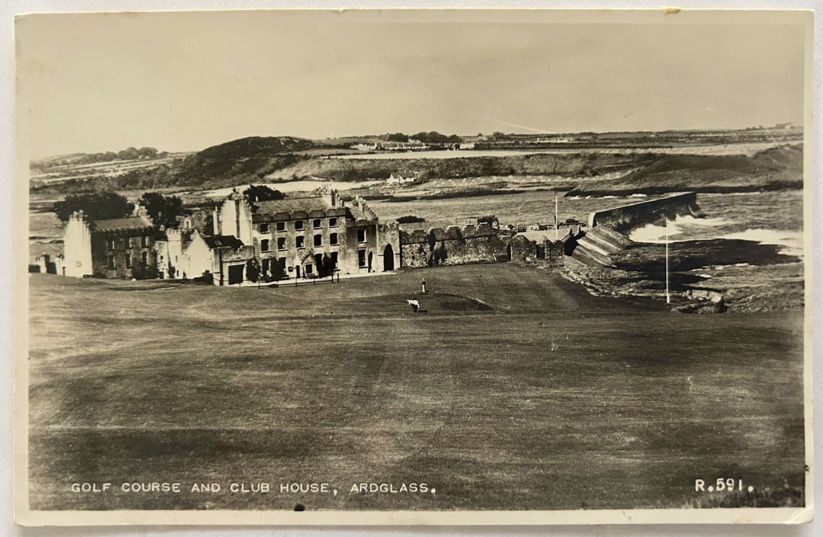 Vintage Postcard - Ardglass From Golf Links - County Down Ireland RPPC Vintage Postcard - Ardglass From Golf Links - County Down Ireland RPPC