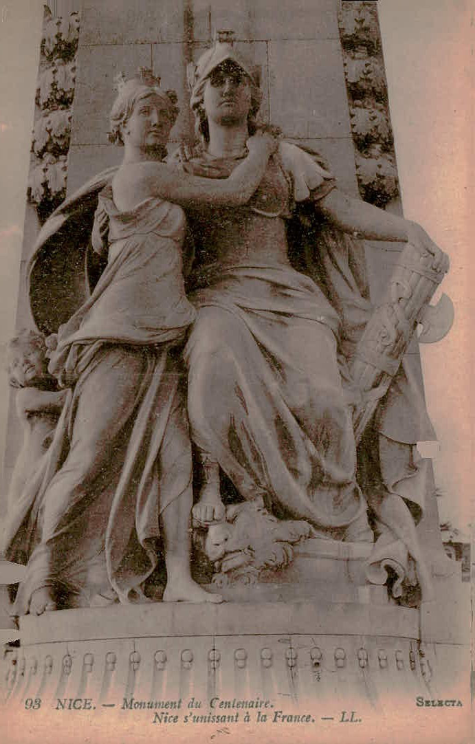 Vintage Postcard Nice France Monument du Centenaire LL