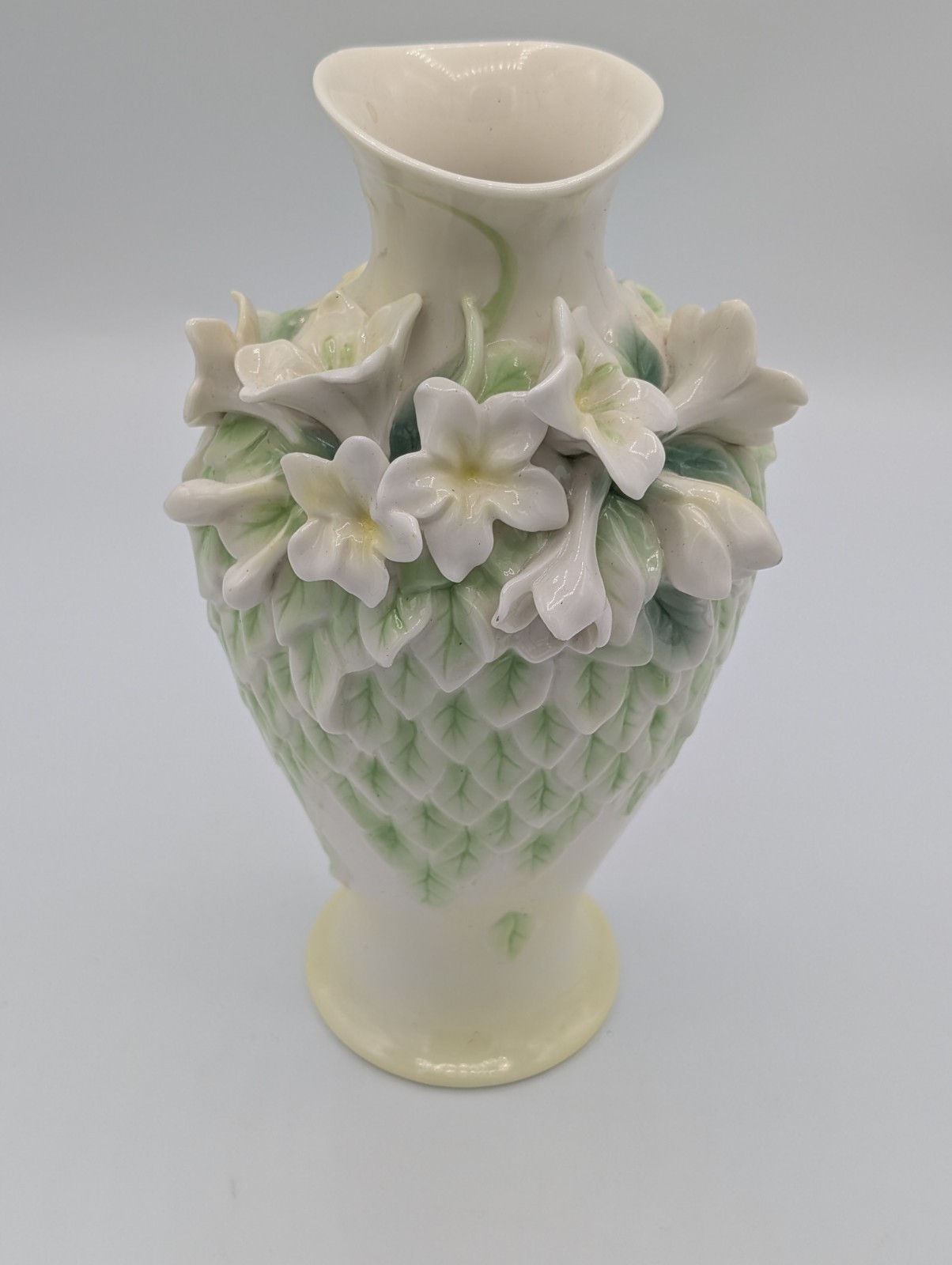 Vintage RARE Franz Collection Garden Blessing Wedding Porcelain Vase #FZ01006
