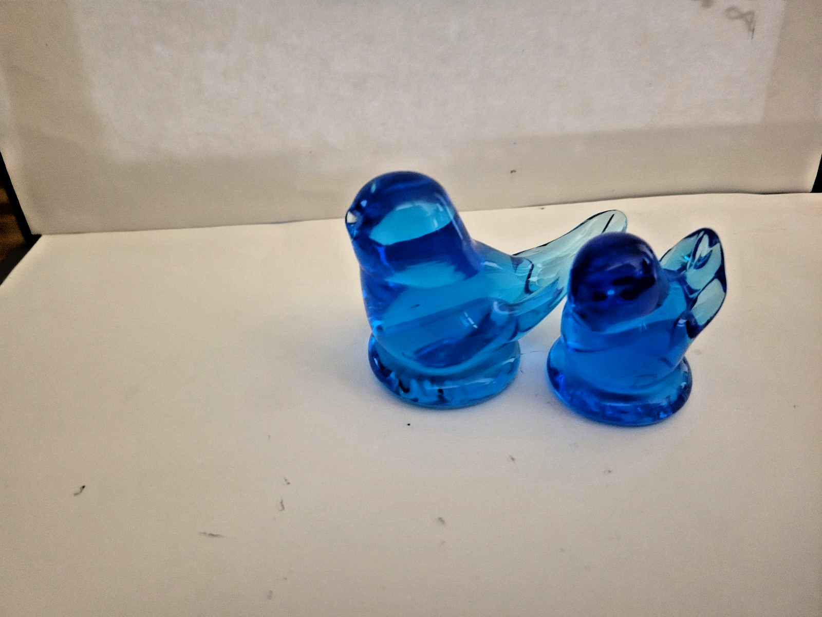 BlueBirds of happiness 1 regular size and 1 baby both signed by leo ward BlueBirds of happiness 1 regular size and 1 baby both signed by leo ward