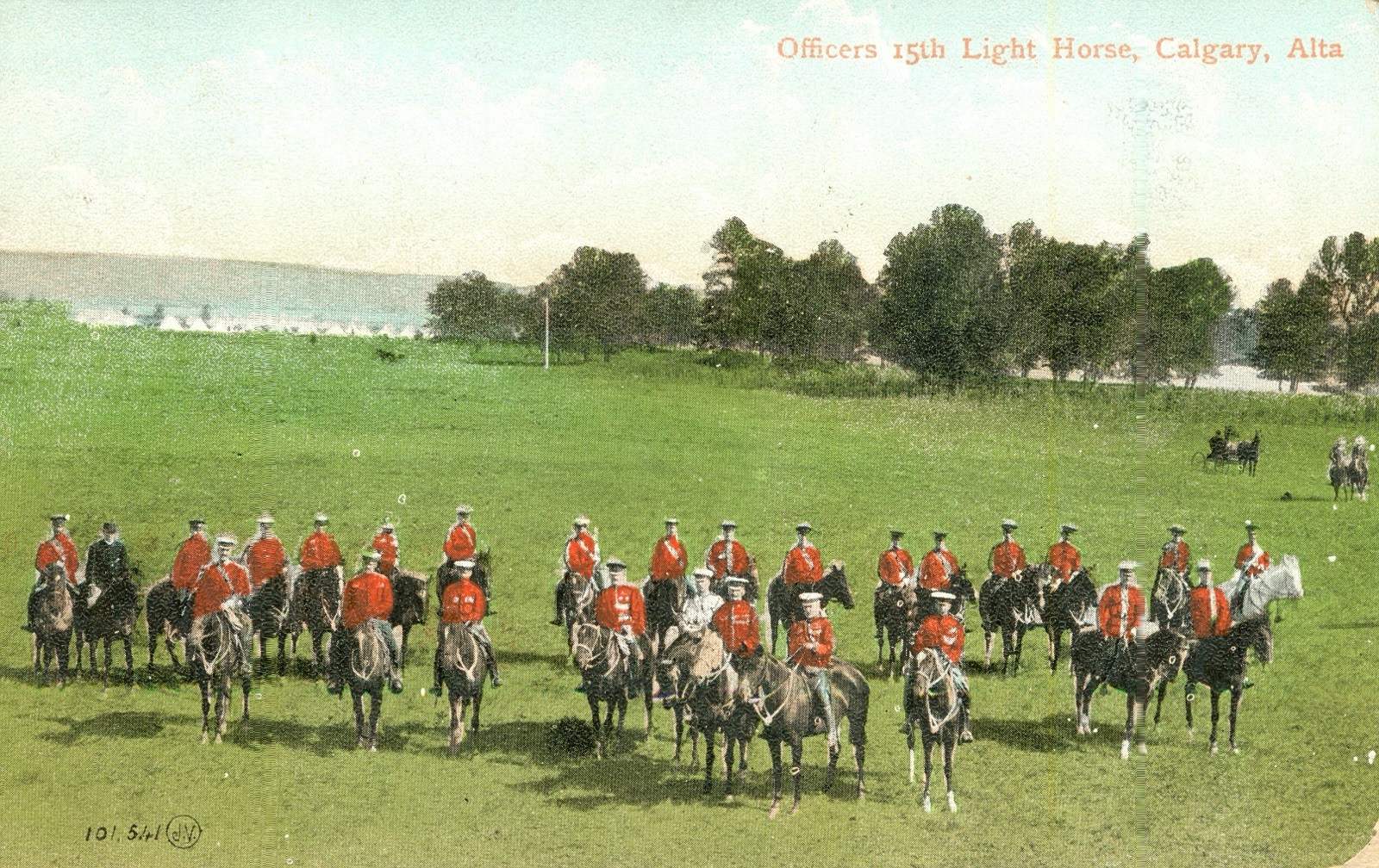 Canada, Officers 15th Light Horse Postcard Antique 1907, Calgary, Alberta, N