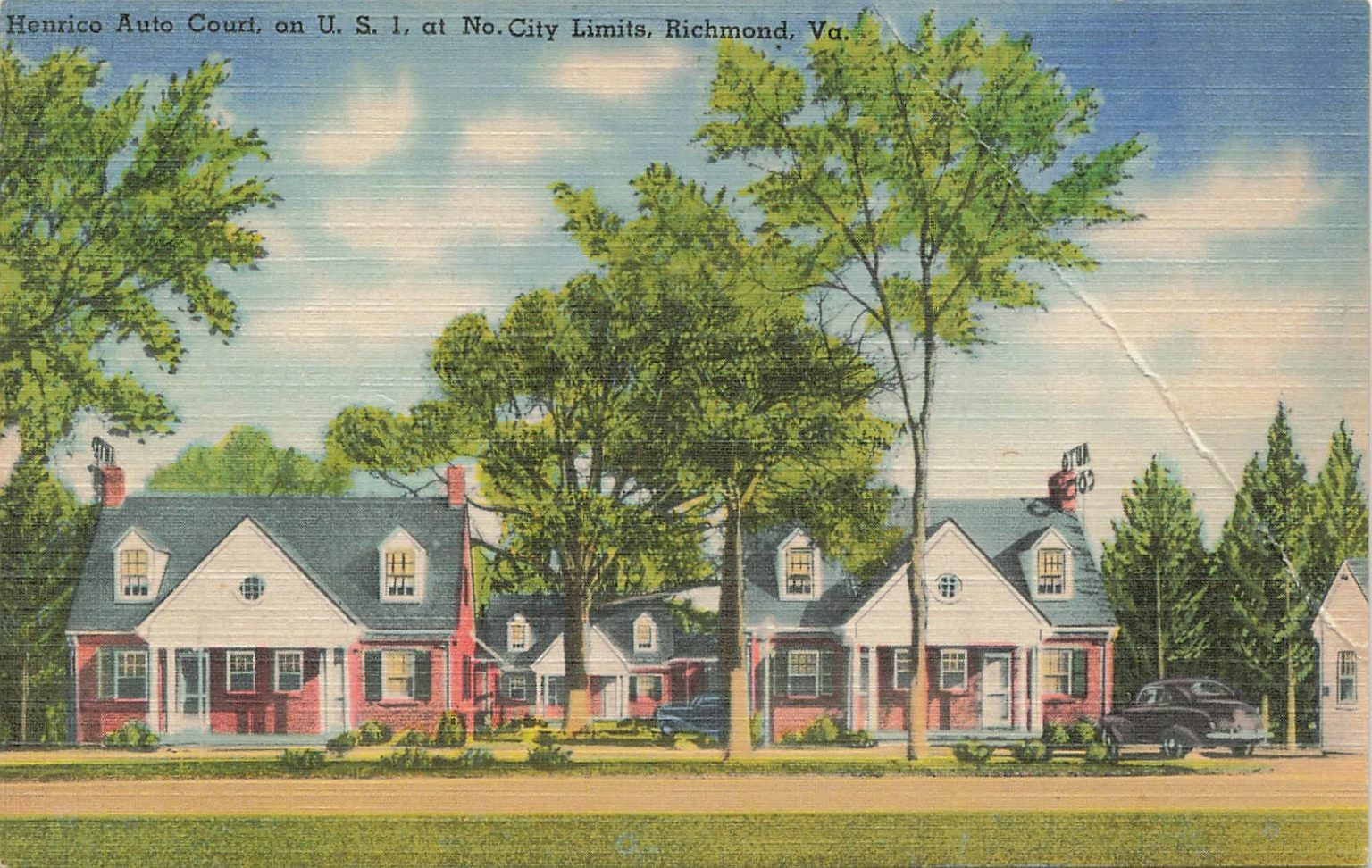 Vintage Henrico Auto Court Richmond VA US Route 1 Linen Postcard Tichnor Bros. Vintage Henrico Auto Court Richmond VA US Route 1 Linen Postcard Tichnor Bros.