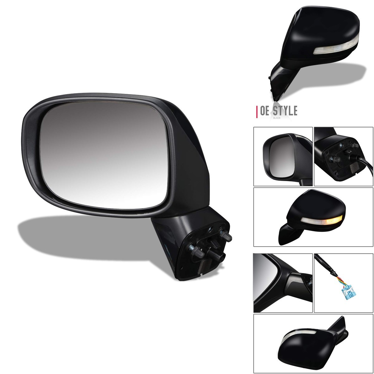 DNA Motoring OEM-MR-HO1320298 Powered Turn Signal Left Side Mirror 12-13 Honda