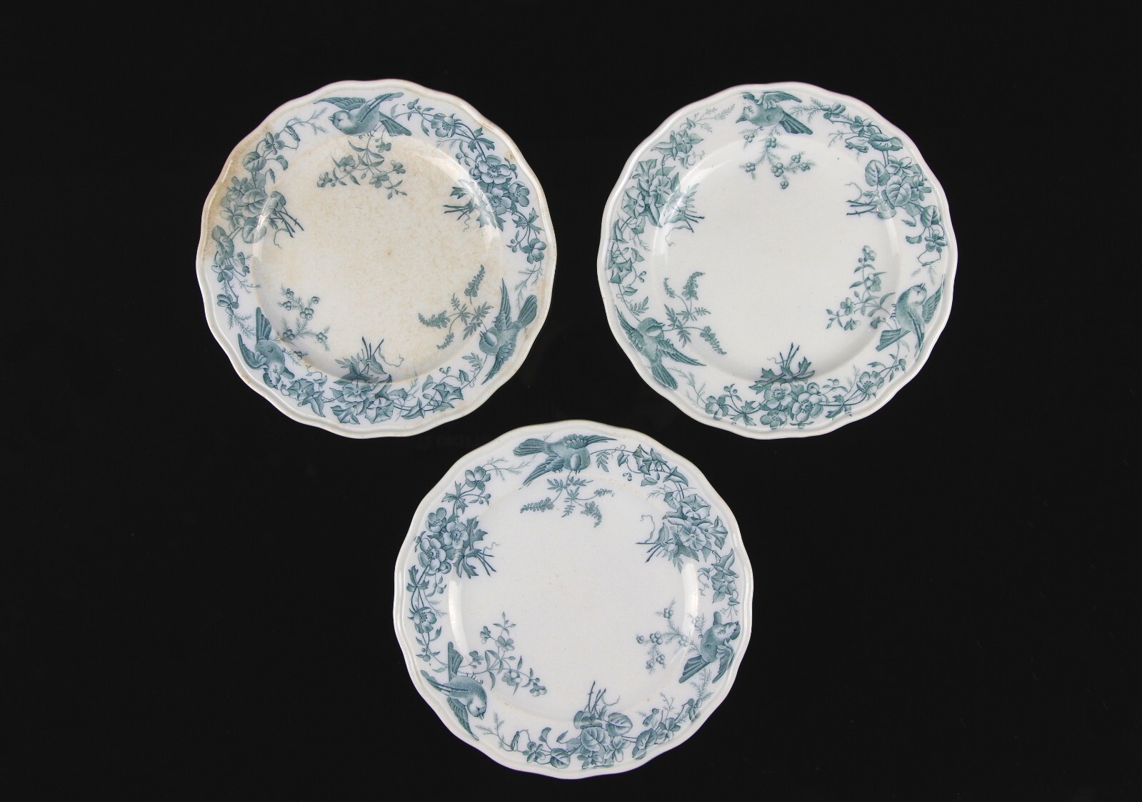 Vintage porcelain plate INDIANA B.W.M & C England Old plate (3 pieces)