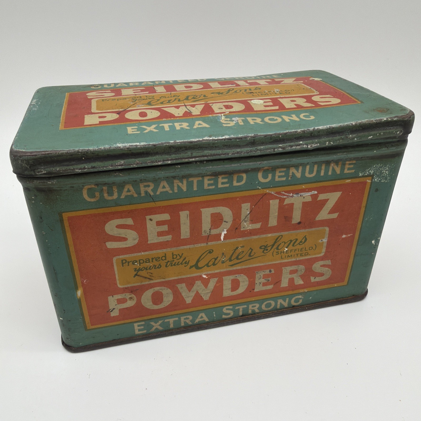 Antique Seidlitz Powders Metal Tin