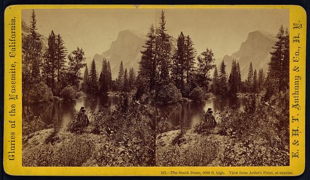 Photo:The South Dome, 6000 ft. high. View from Artist\'s Point, at sunrise