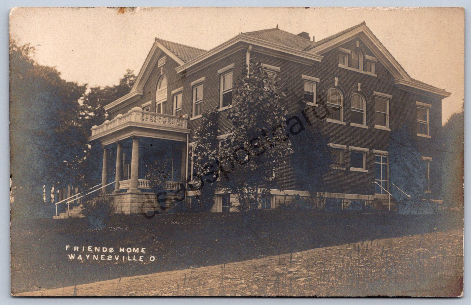 K21/ Waynesville Ohio RPPC Postcard c1910 Friends Home Building 181