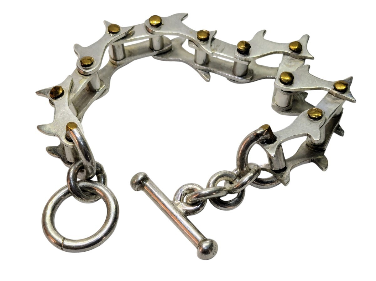 925 Silver Motorcycle Chain Bracelet Biker Large Unisex Gift 925 Silver Motorcycle Chain Bracelet Biker Large Unisex Gift