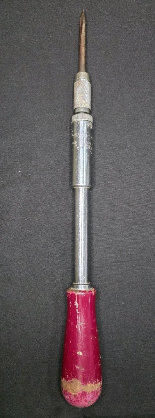 Vintage North Bros Manufacturing Co Yankee No. 130A Spiral Ratchet Screwdriver