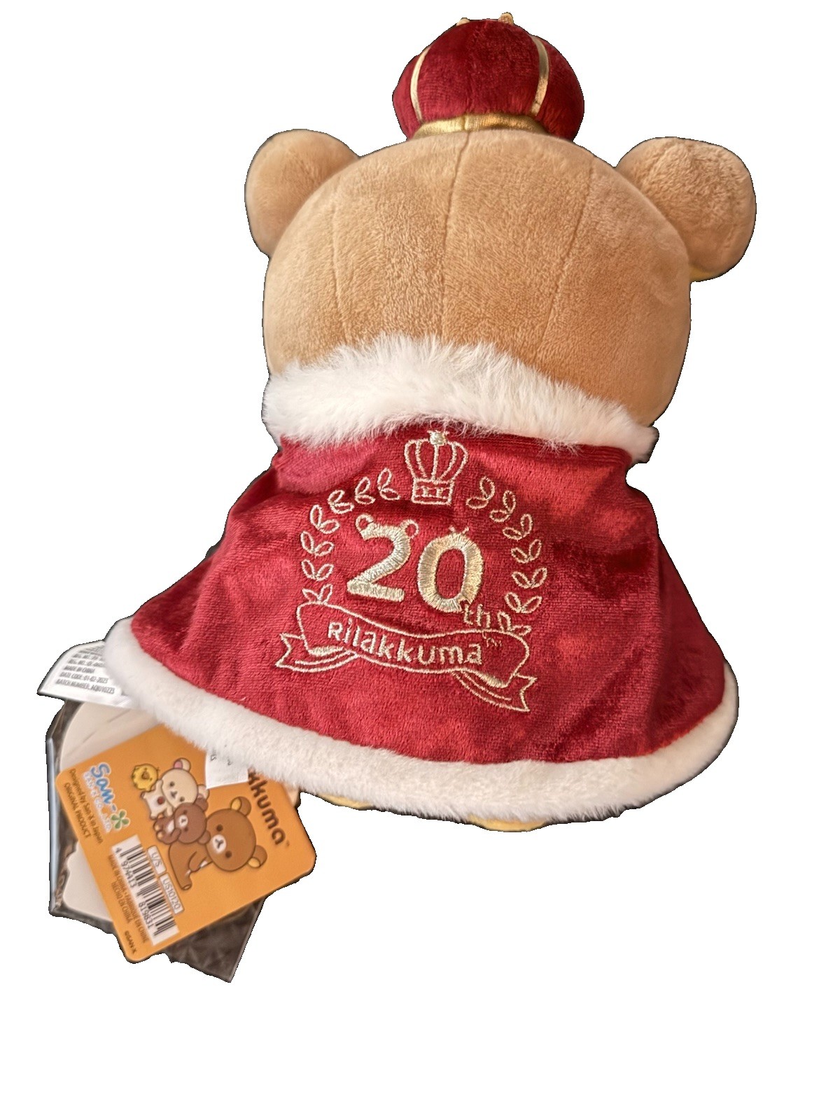 Rilakkuma 20th Anniversary Limited Edition Crown Red Cape Chairoikoguma Bear