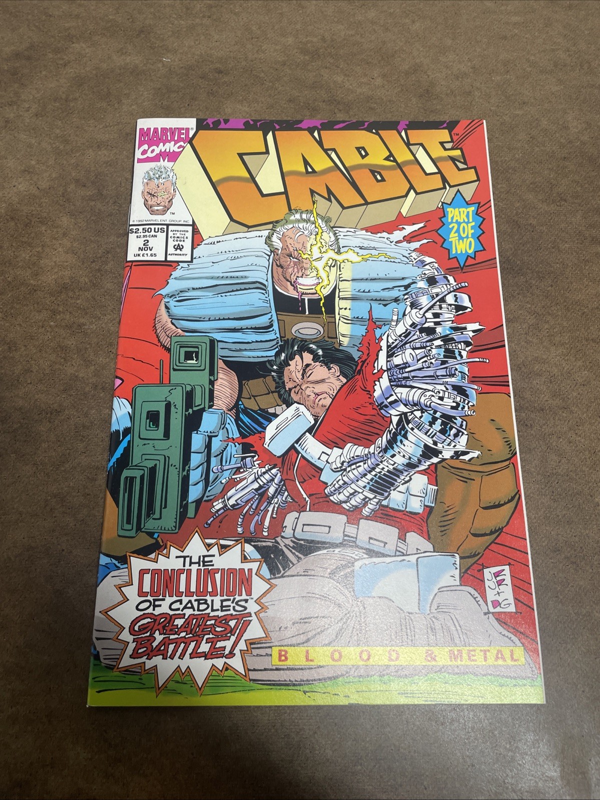 Cable #2 Marvel Comic Book 1992 Blood & Metal Part 2 of 2 - NM Cable #2 Marvel Comic Book 1992 Blood & Metal Part 2 of 2 - NM