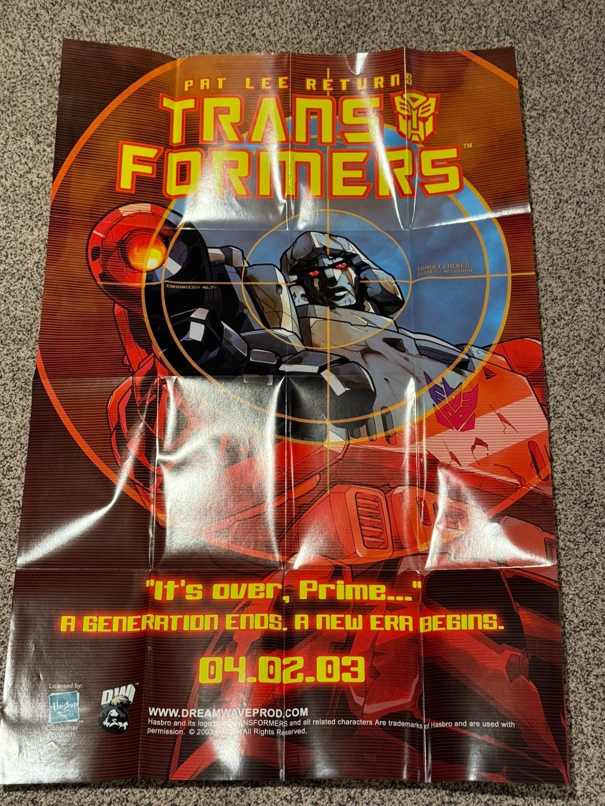 Transformers Poster 24x36 Pat Lee 2003 Mint Never Hung Transformers Poster 24x36 Pat Lee 2003 Mint Never Hung