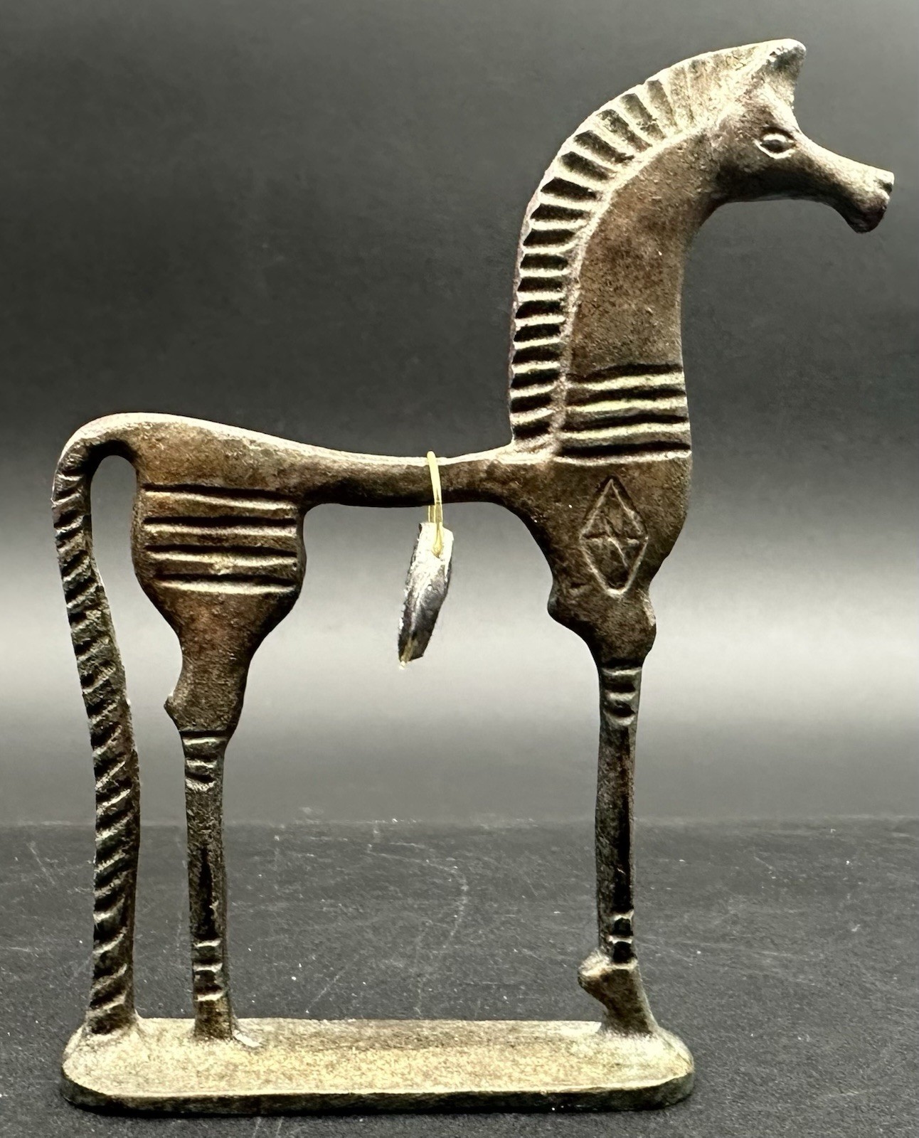 Etruscan Horse Statue Figure Ancient Greek Bronzed Museum Replica Copy