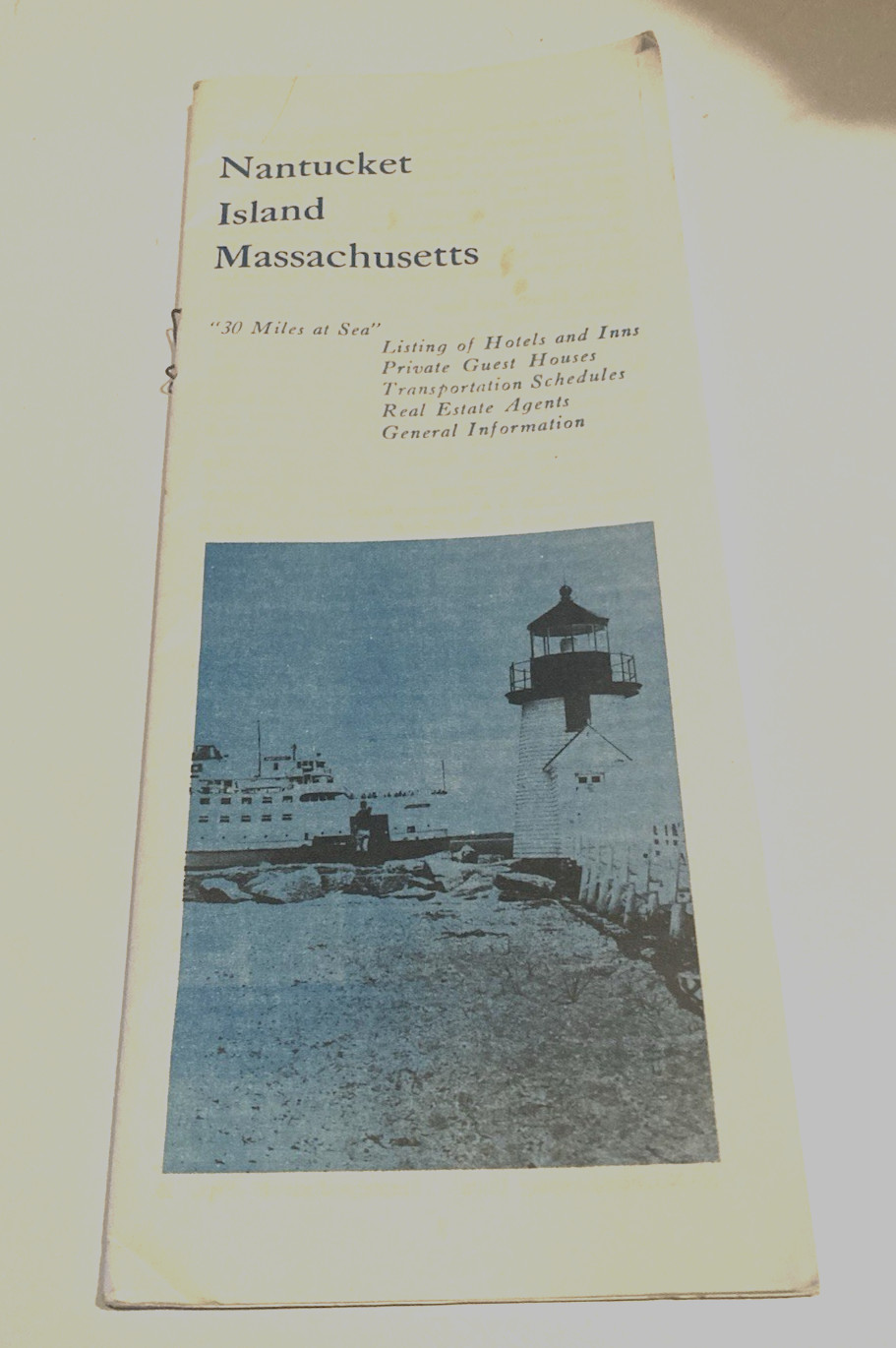 Nantucket Island  MA  Vintage  23 page Booklet  Inns Guest Houses 1966 Rare