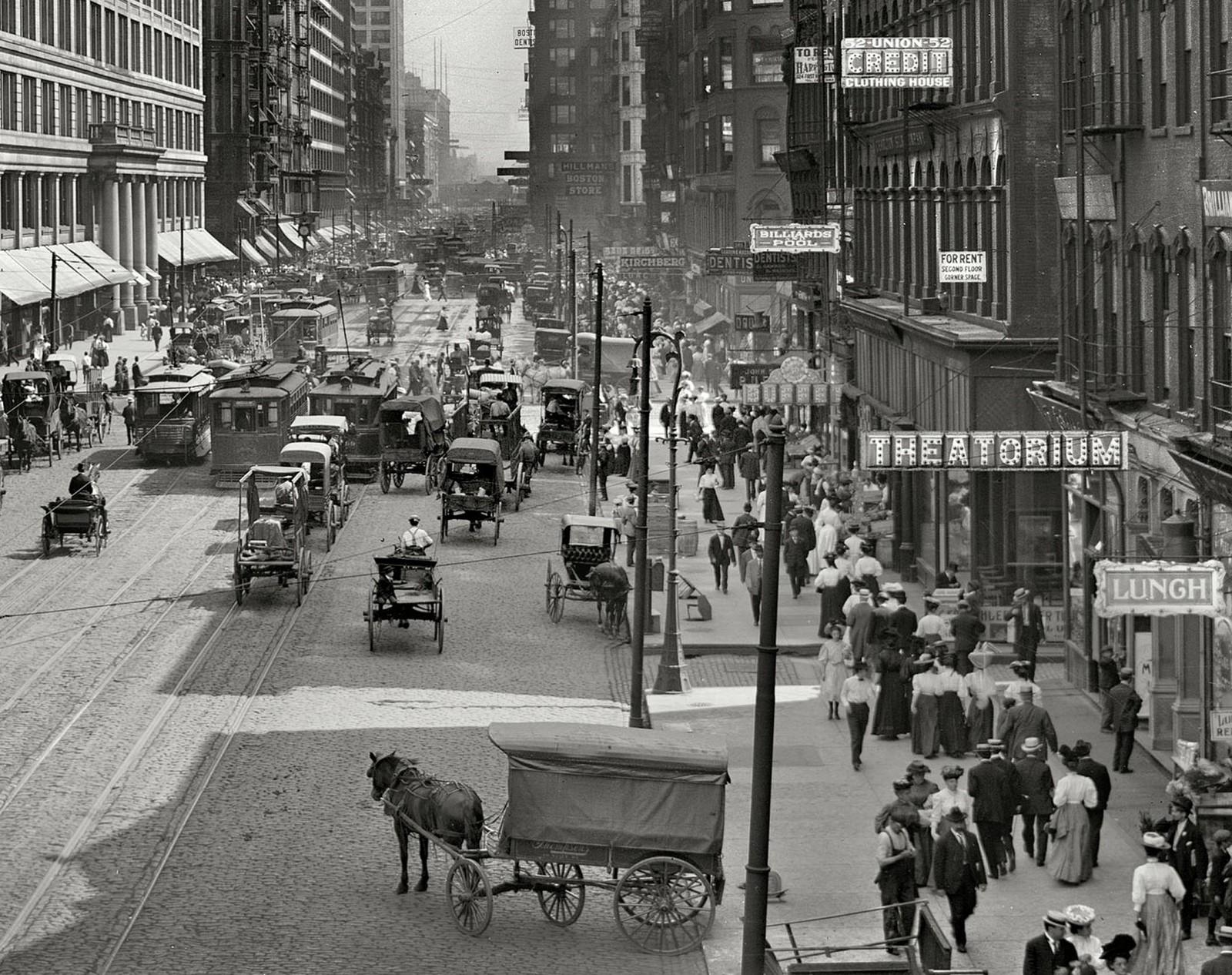 1907 CHICAGO Street Scene Horse Drawn Carriages 8.5x11 PHOTO Street Cars 1907 CHICAGO Street Scene Horse Drawn Carriages 8.5x11 PHOTO Street Cars