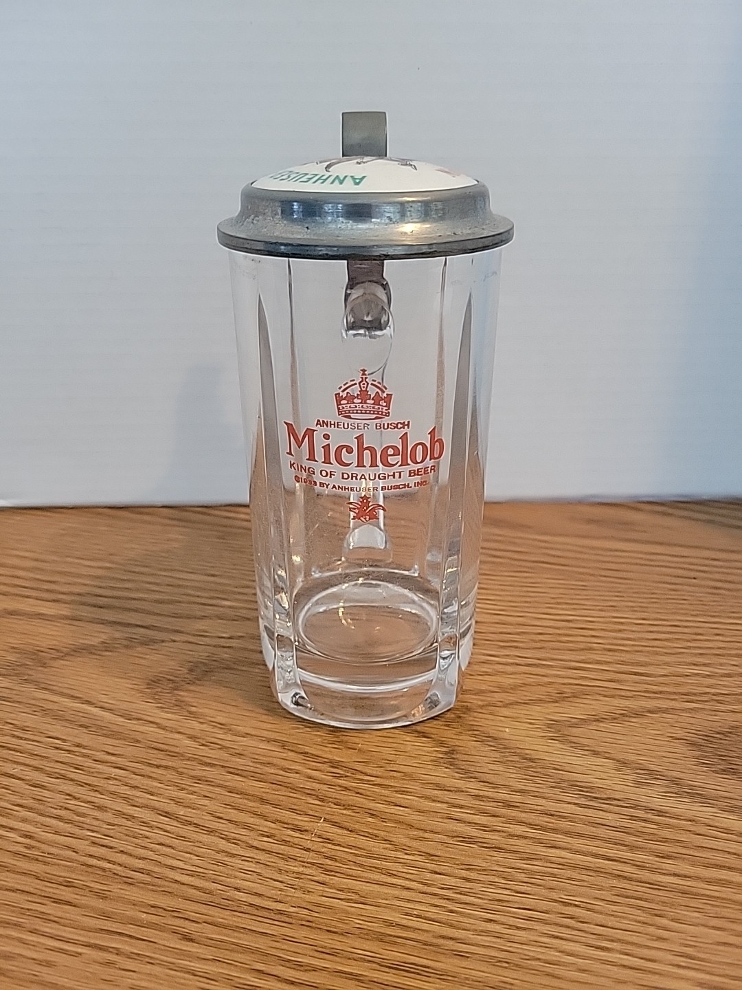 Michelob Porcelain Glass Stein St. Louis, MO 1933 Anheuser-Busch Budweiser VTG 