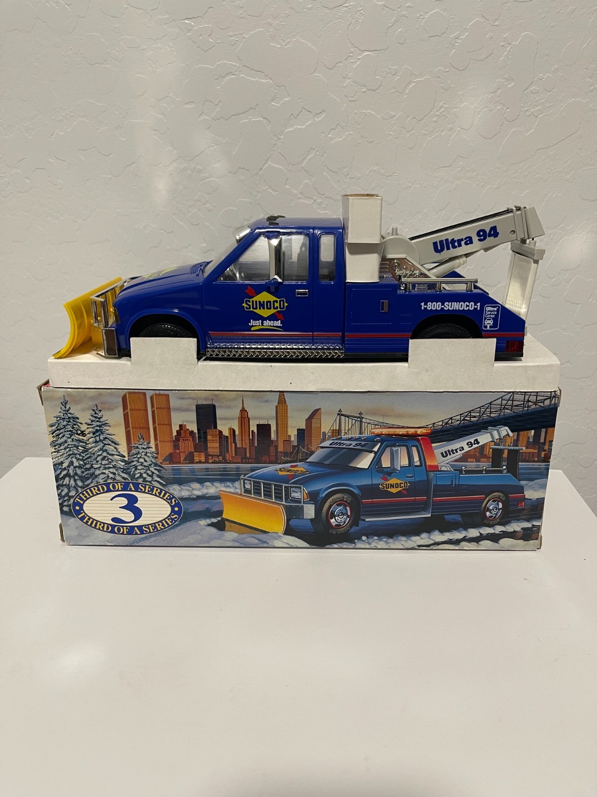 Vintage 1996 Collector's Edition Sunoco Tow Truck W/Snow Plow