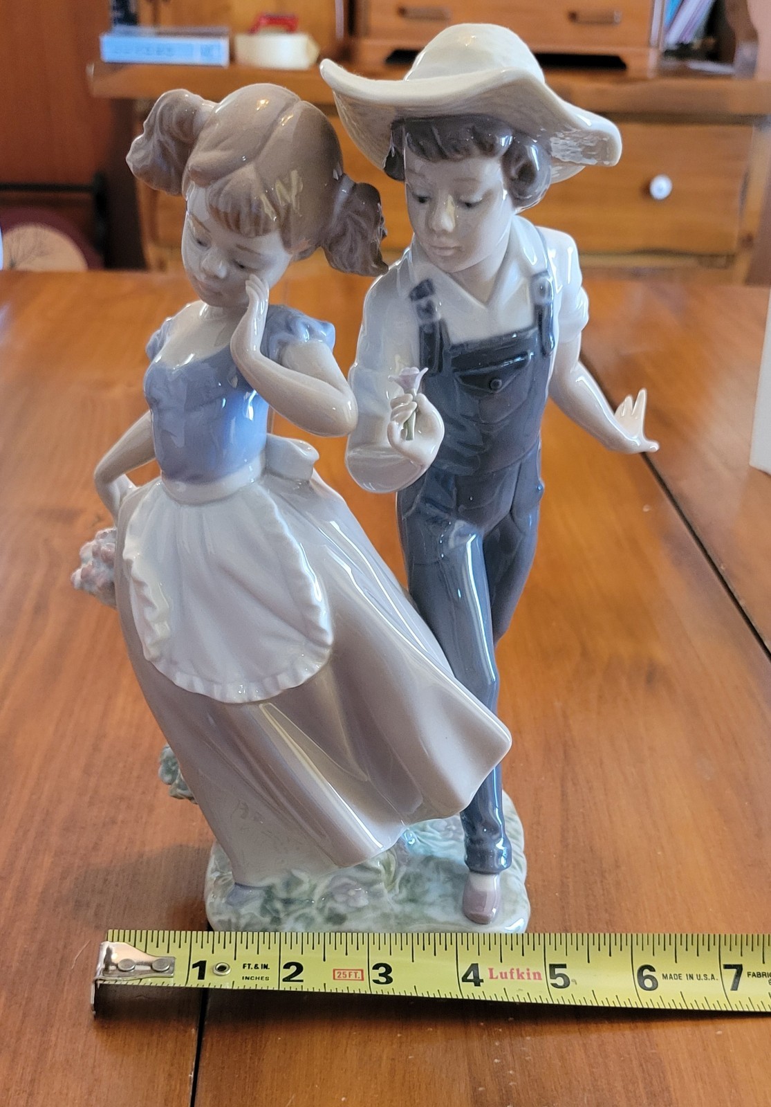 Vintage Lladro Porcelain Love in Bloom Girl and Boy #5292 - Mint + Box