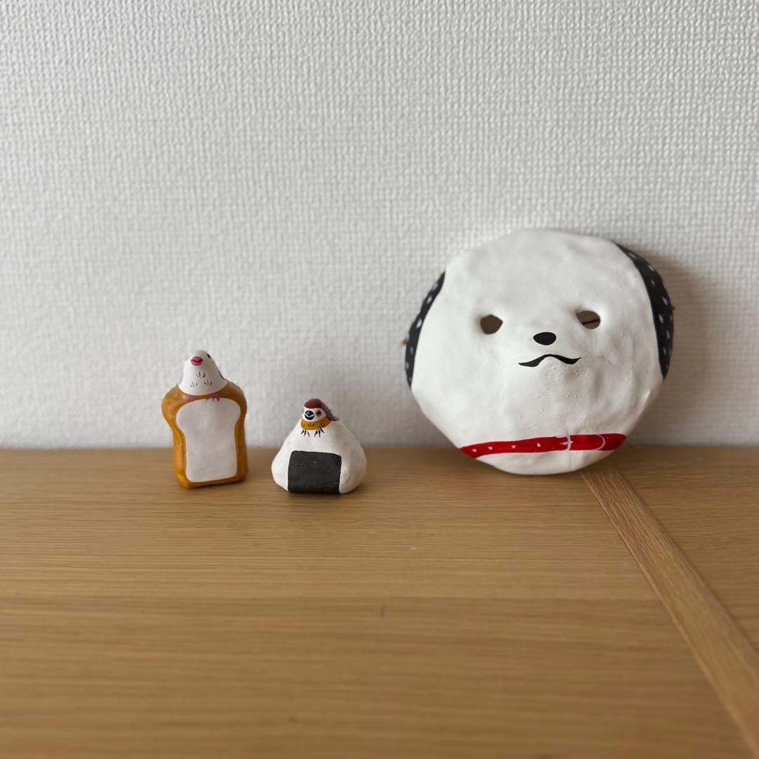 Toy Road Works Hato Pan Onigiri Sparrow Dog Mask 3pc Collectible 15+