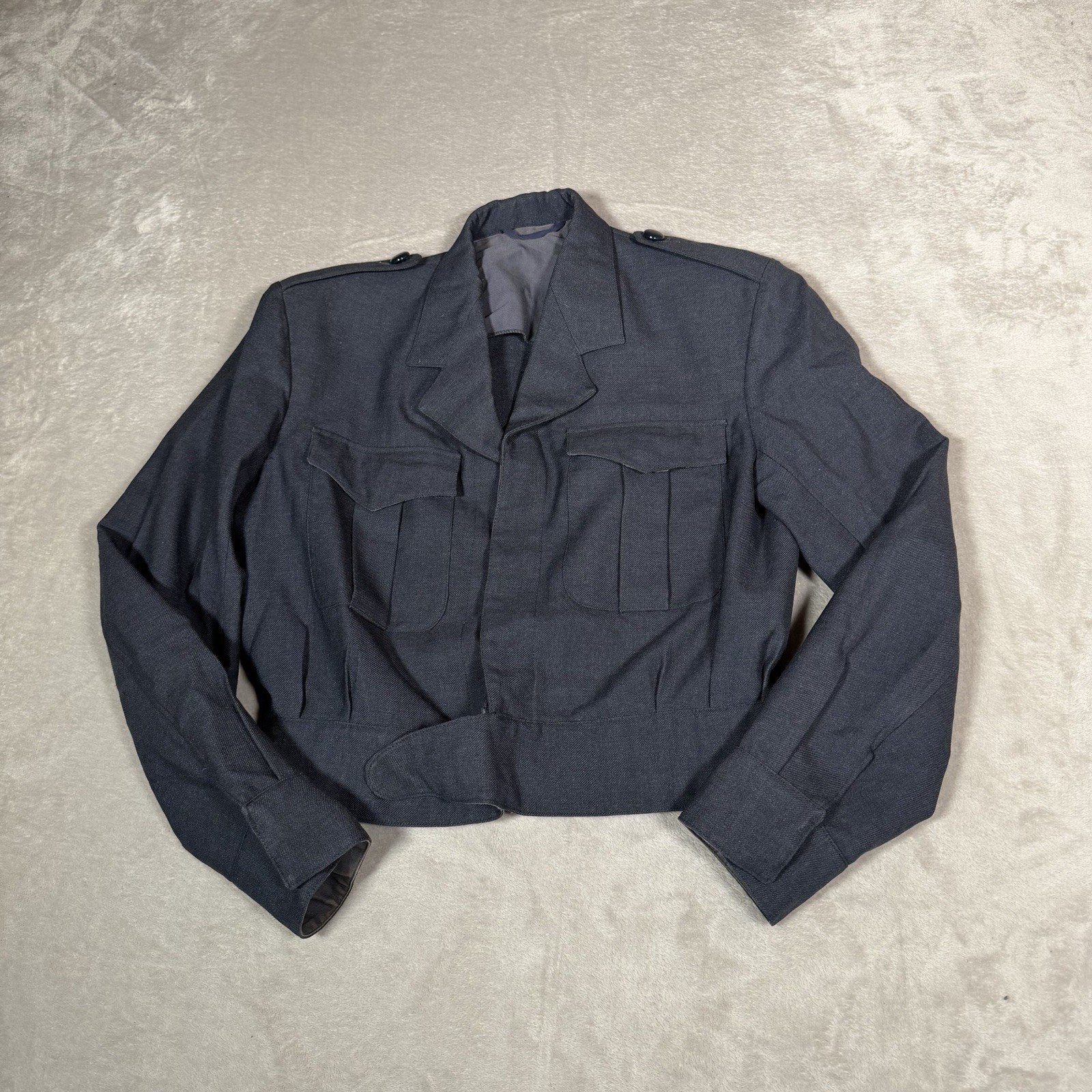 VTG Belgian Jacket Mens 40 Blue Navy Army Ike Coat Military Air Force Uniform VTG Belgian Jacket Mens 40 Blue Navy Army Ike Coat Military Air Force Uniform