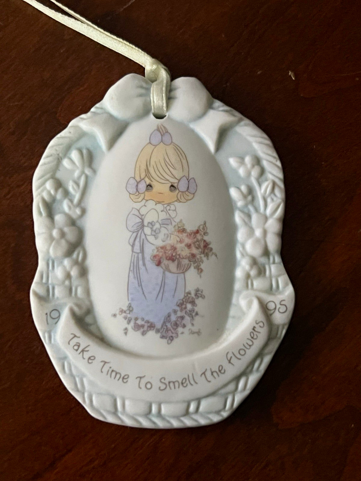 Precious Moments 1995 Easter Seals Easter Hanging Ornament Girl “Take Time...”