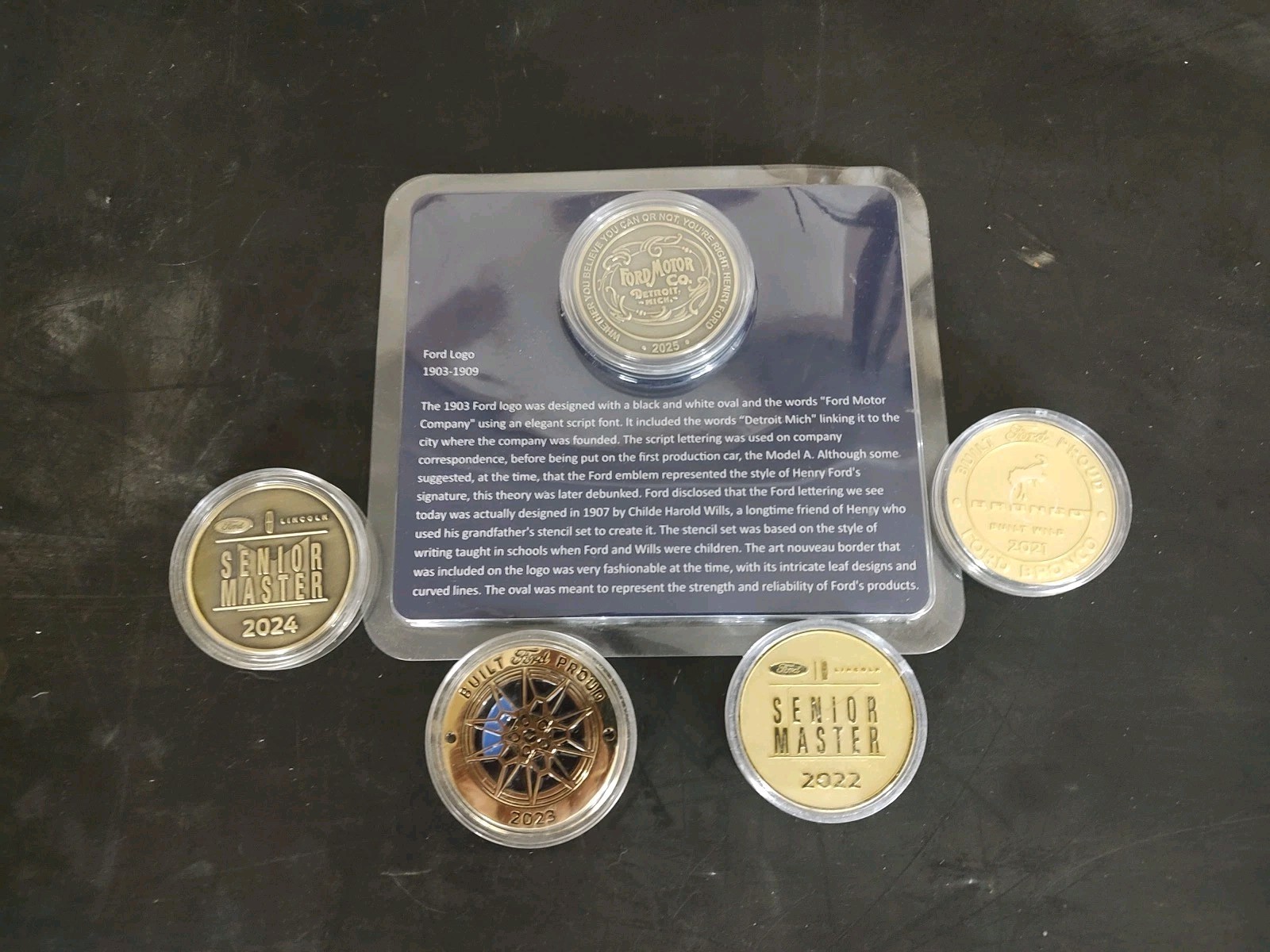 2021-2025  Ford Senior Master Coin Mint In Plastic Container Five Total.
