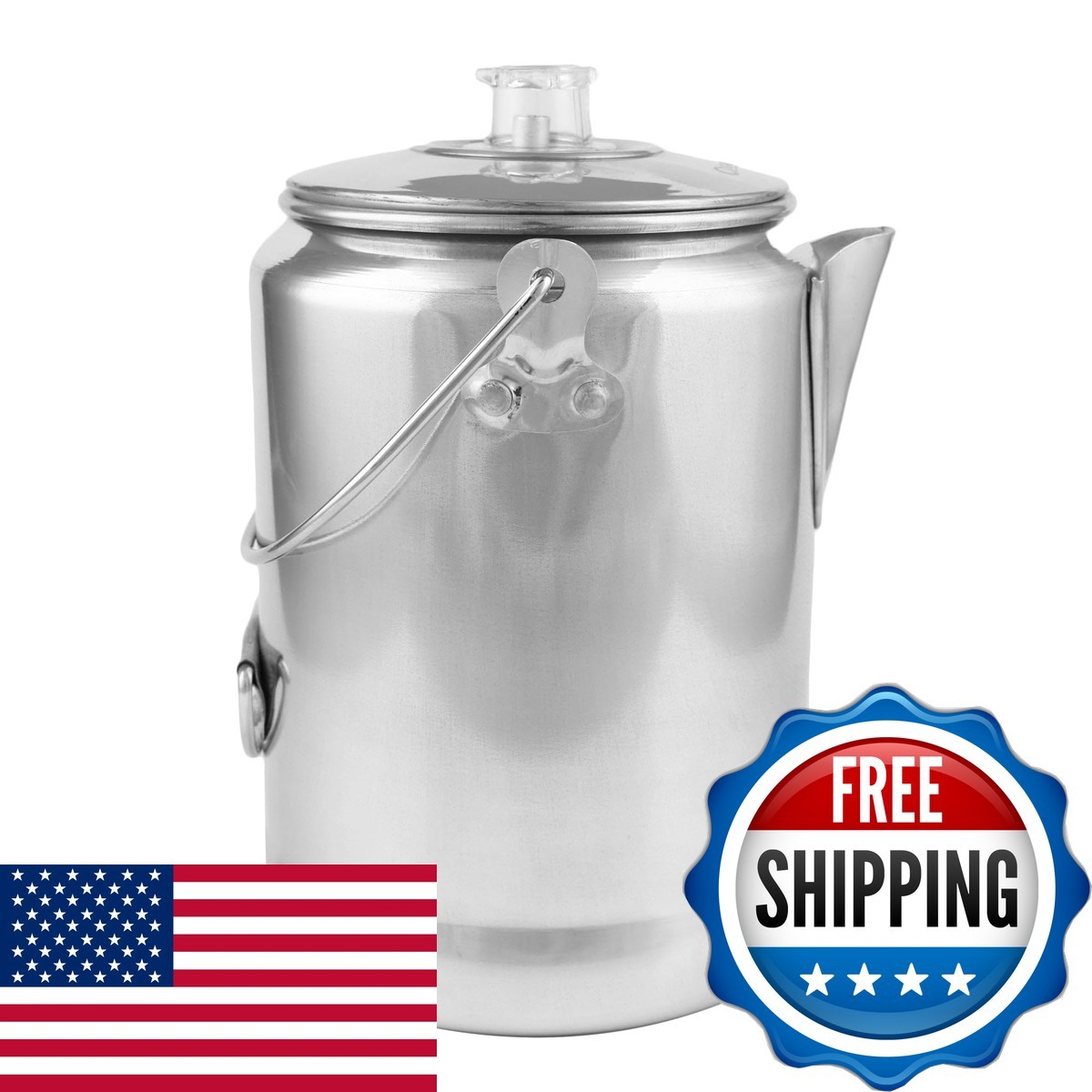 Coghlan\'s Aluminum Coffee Pot 9-Cup Percolator Camping