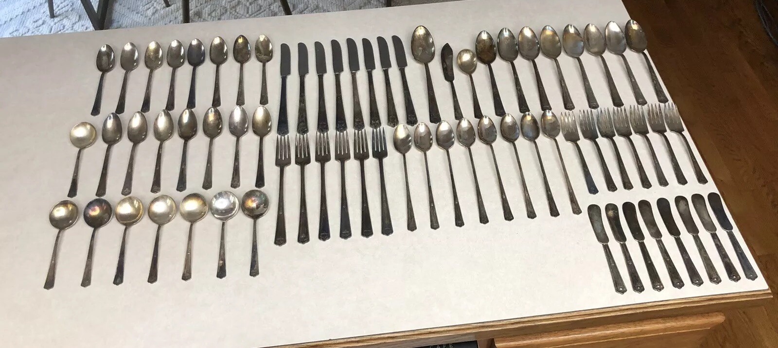 68 Piece Rogers & Bros. Silverplate Flatware MAJESTIC Mixed Lot 1928