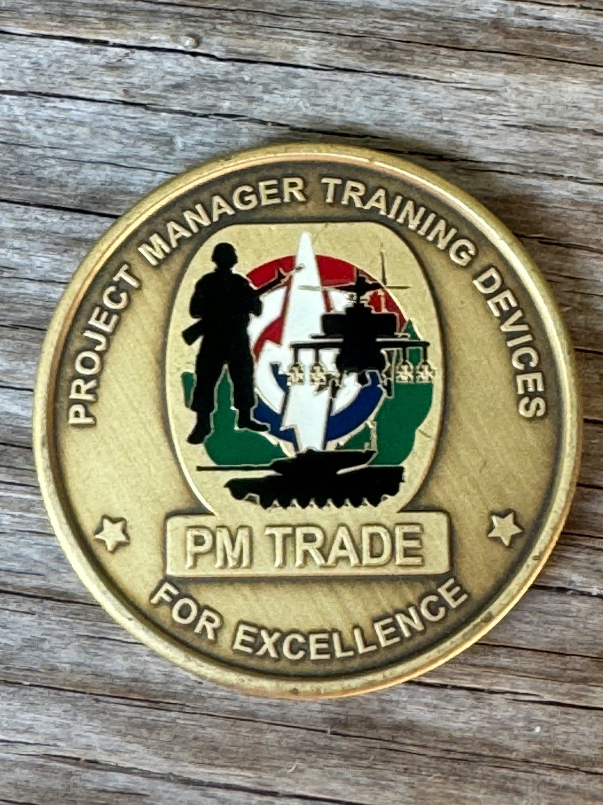 PM TRADE Project Manager Training Devices For Excellence Challenge Coin PEO STRI