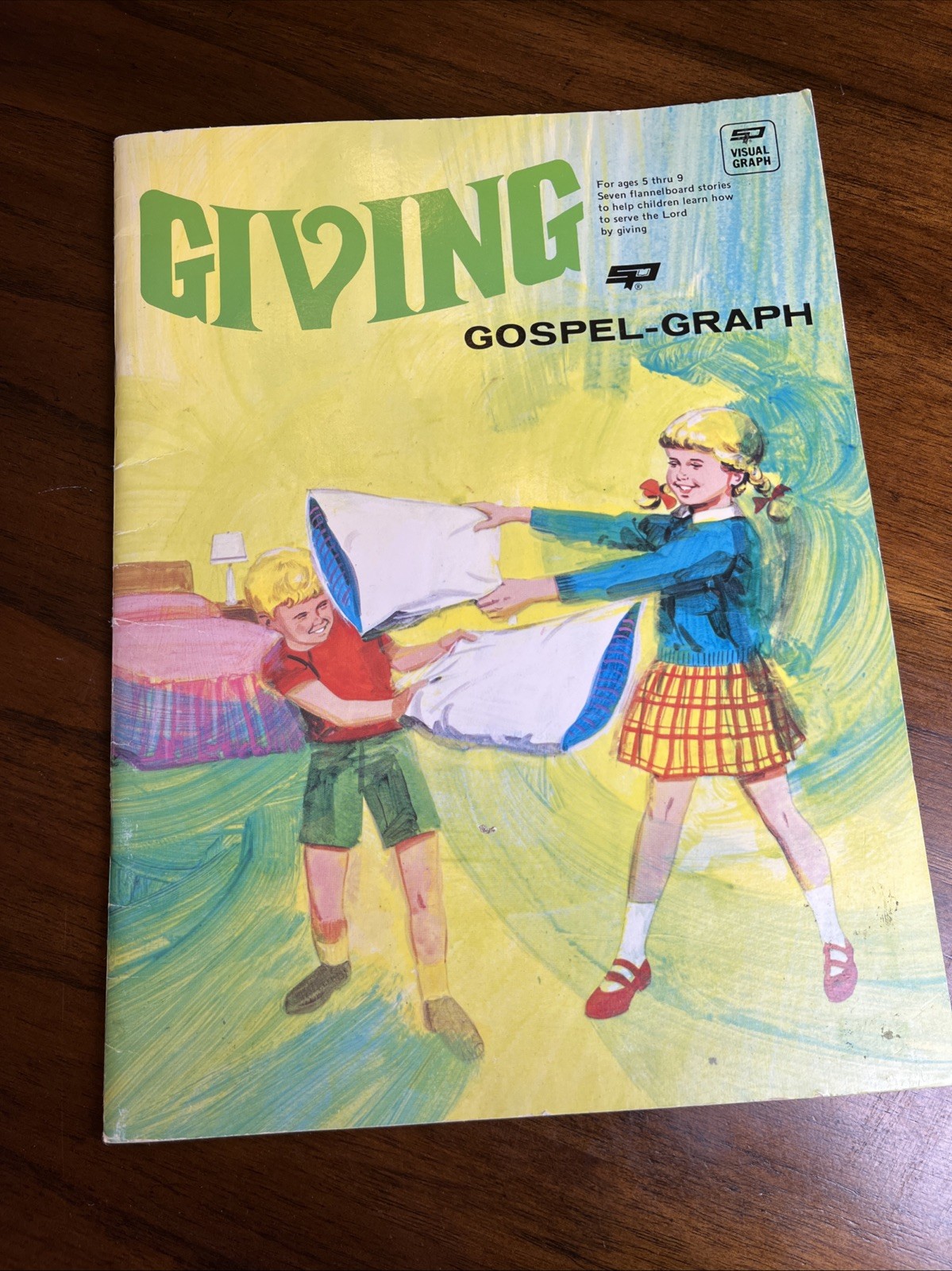 1972 Vtg Flannel Board “Giving” Story Gospel Graph Christian Sunday School Uncut