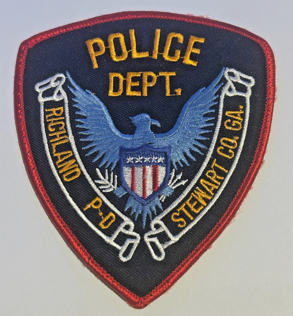 Vintage Richland Georgia Police Patch Uniform Take Off