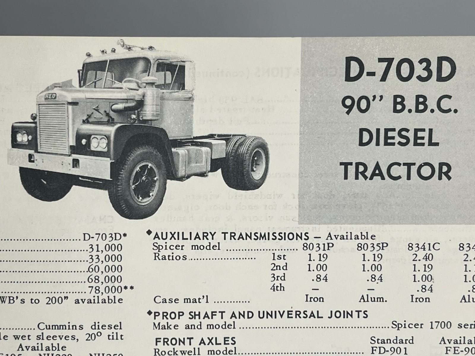 1962 REO Model D-703D 90 1962 REO Model D-703D 90
