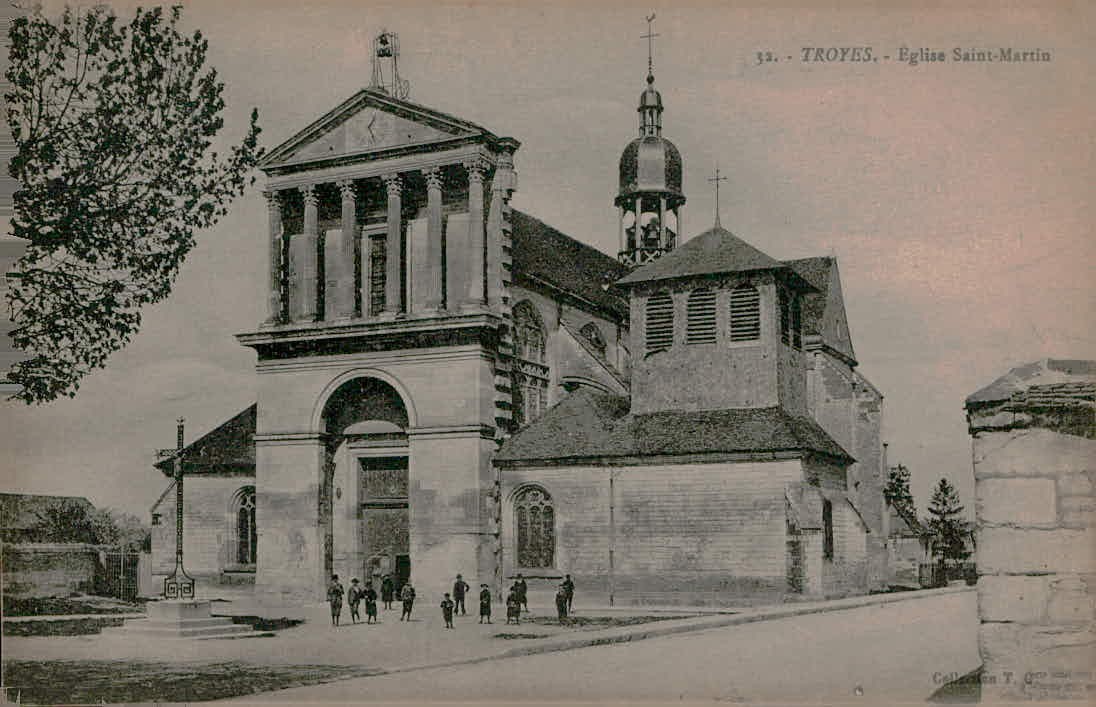Vintage Troyes Eglise Saint Martin Church France Postcard