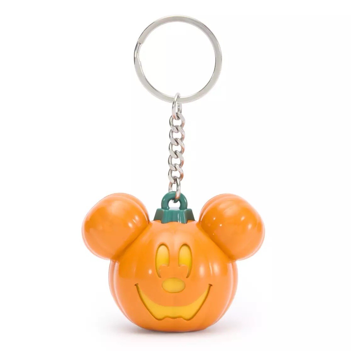2026 Disney Parks Mickey Mouse Pumpkin Halloween Light Up Bag Charm Keychain-NEW