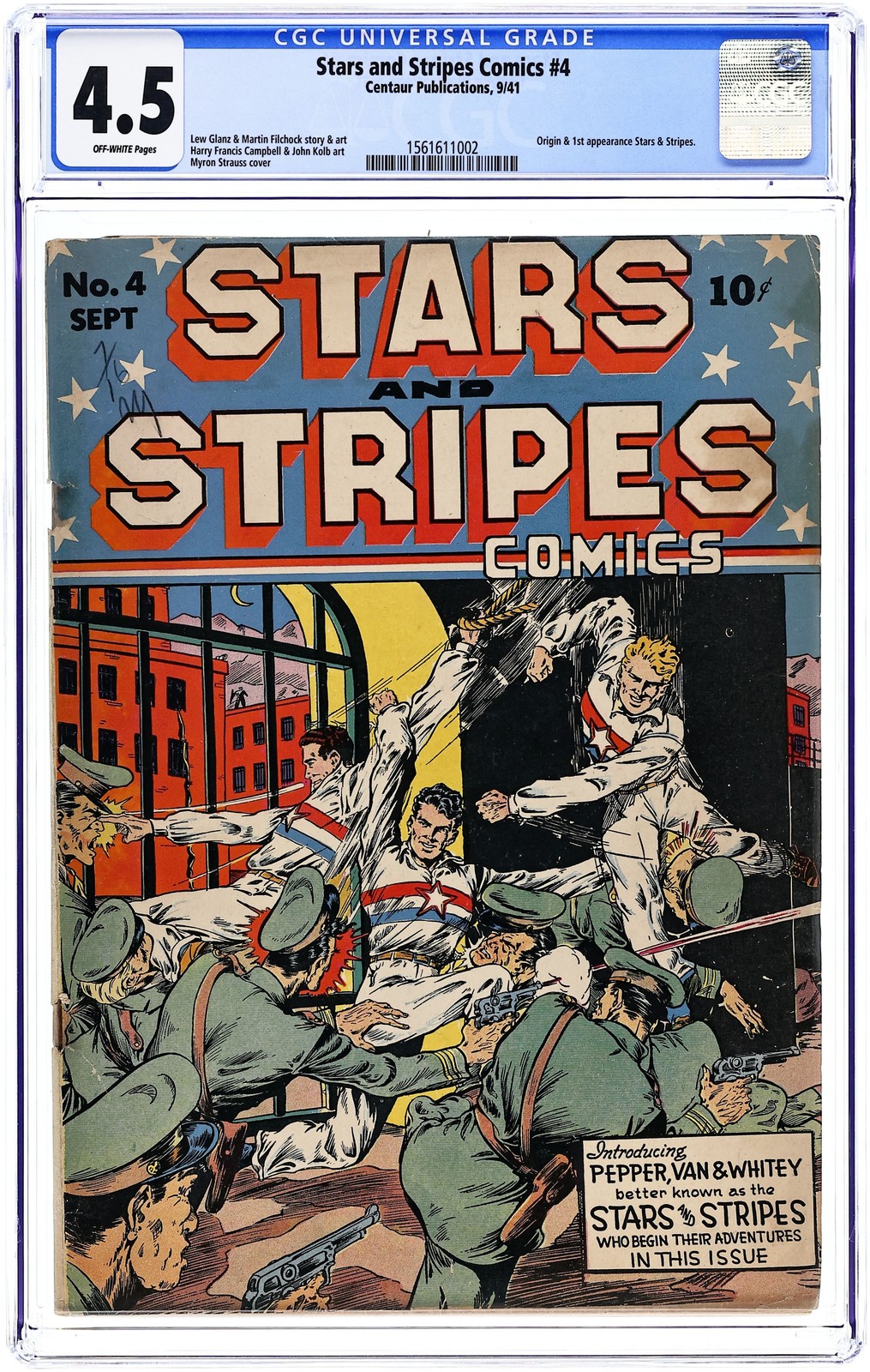 Stars and Stripes Comics #4 CGC 4.5 1941 1561611002