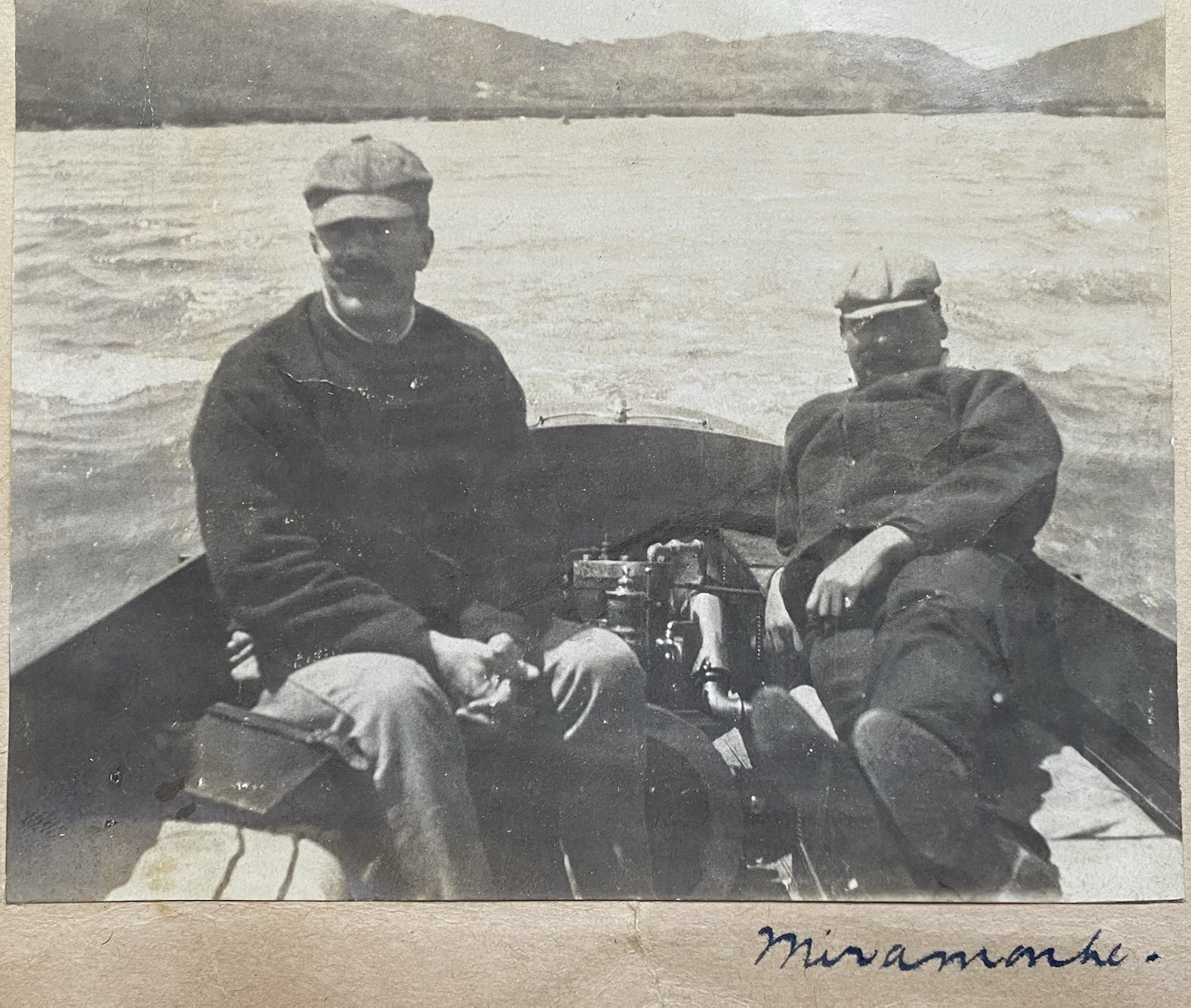 Miramonte Hills & Men in a Boat Early 1900s California 3 Antique Vintage Photos