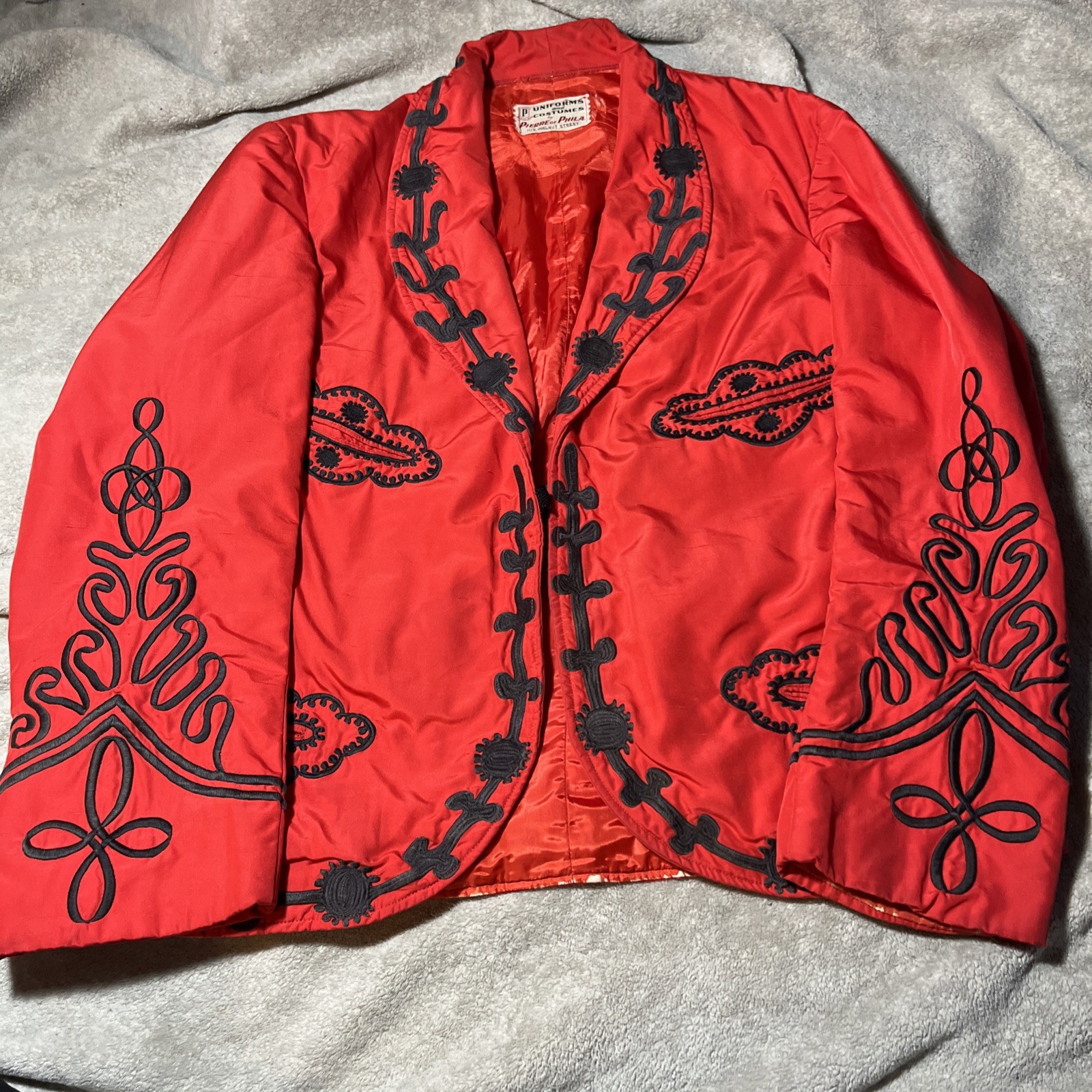 Vintage Pierre of Philla costume Mexican Embroidered Mariachi Jacket read