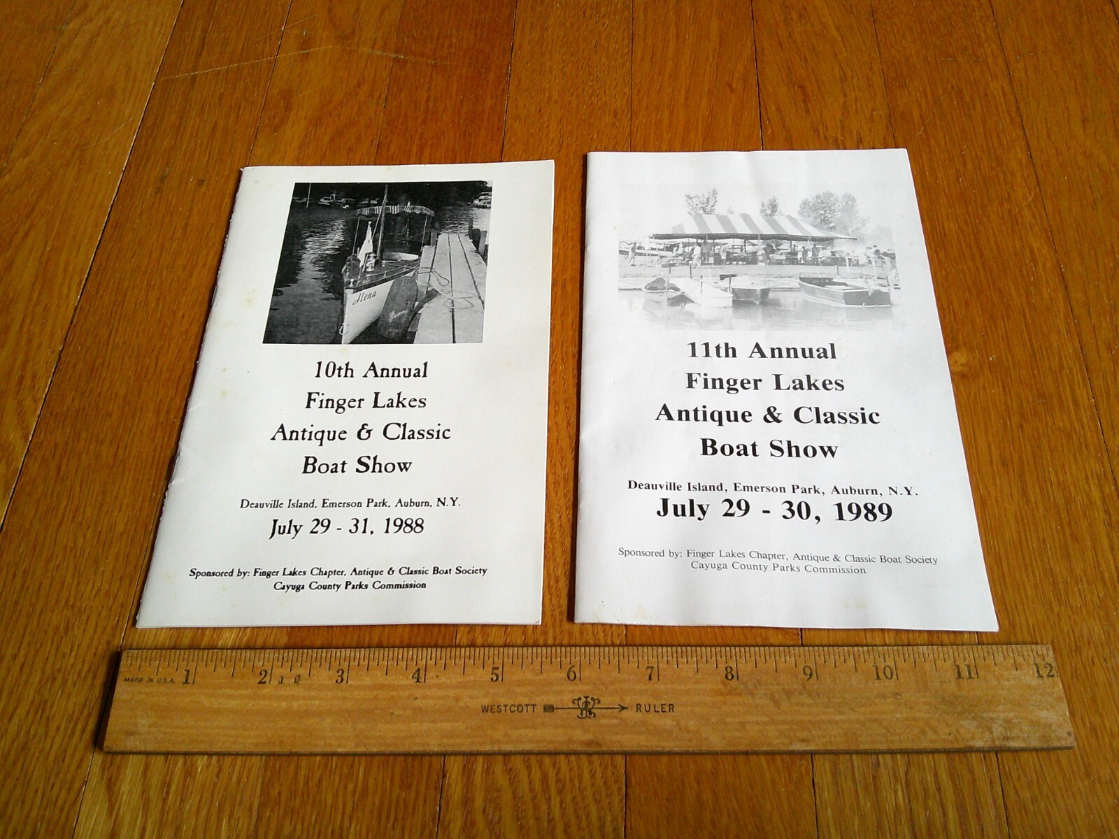 Vtg Auburn NY History Programs Antique & Classic Boats Show 1980s ads info Boat